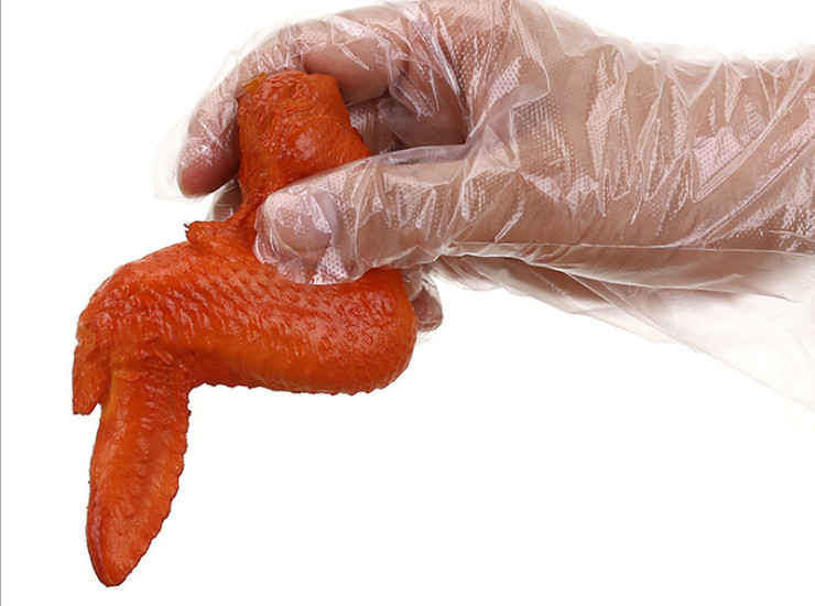 一次性手套加厚透明食品级pe薄膜小龙虾食品美容餐饮手套独立包装 (包运送上门)