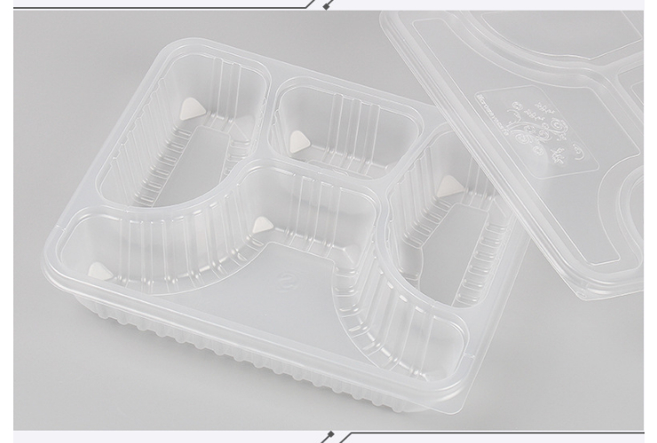 (箱/200套) 一次性饭盒四格便当盒外卖打包盒高档一次性塑料餐盒 (包运送上门)