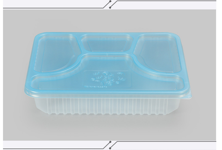 (箱/200套) 一次性饭盒四格便当盒外卖打包盒高档一次性塑料餐盒 (包运送上门)