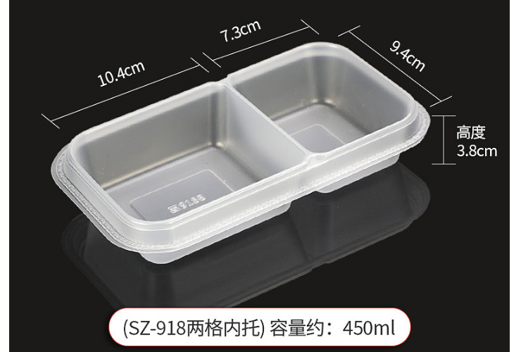 (Box / 200 Sets) Disposable Plastic Takeaway Lunch Box Fresh-Keeping Packing Box Double Layer Double Layer Fast Food Box (Door Delivery Included)