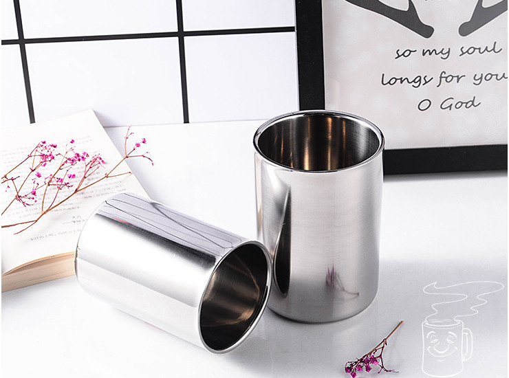 Double Stainless Steel Water Glass Beer Glass Wine Glass Hand Cup Mug Mug Toothbrush Cup