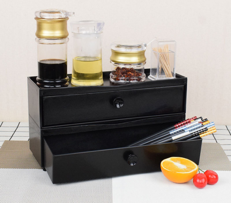 Drawer Type Chopstick Box Spoon Box Can Be Drained Can Be Superimposed Anti-Mold Multifunctional Kitchen Storage Box