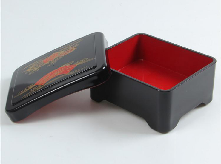 鰻魚盒壽司盒單格日韓式快餐飯盒印花蓋點心盒便當盒