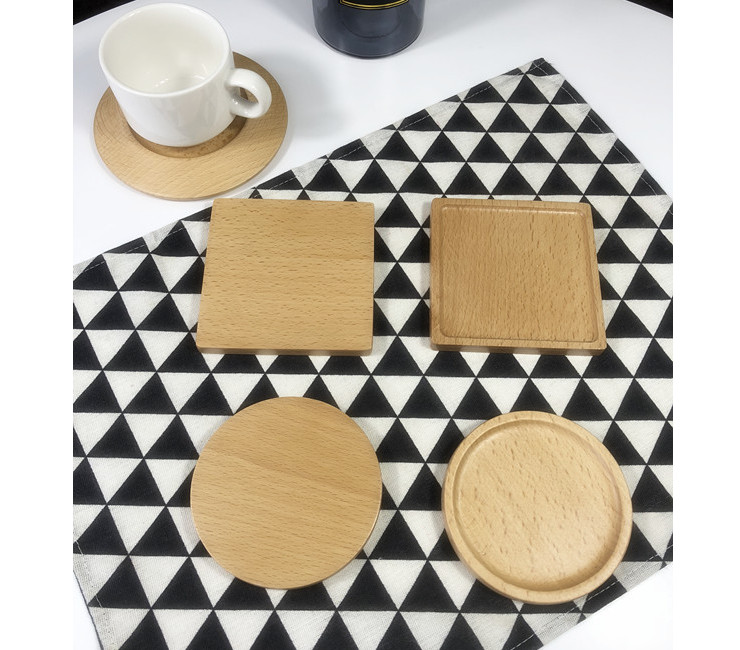 Elm Teacup Wooden Coaster Creative Kung Fu Tea Set Home Placemat Cup Holder Solid Wood Small Plate Wooden Coaster