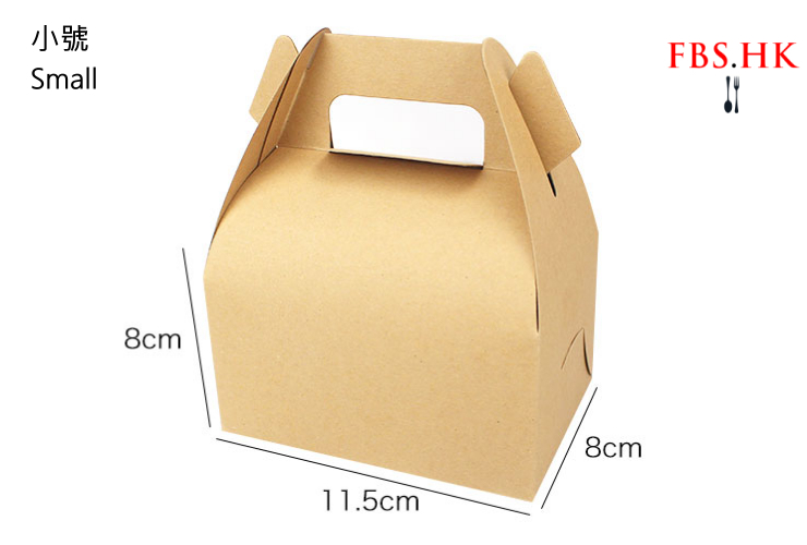 (即取手提 牛皮纸食品包装盒现货) (箱/200个) 环保折叠手提西点烘焙盒 蛋糕 手提西点盒 蛋糕盒