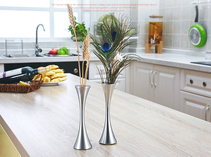 European Single Round Mouth Round Fashion Vase New Home Decoration Stainless Steel Vase