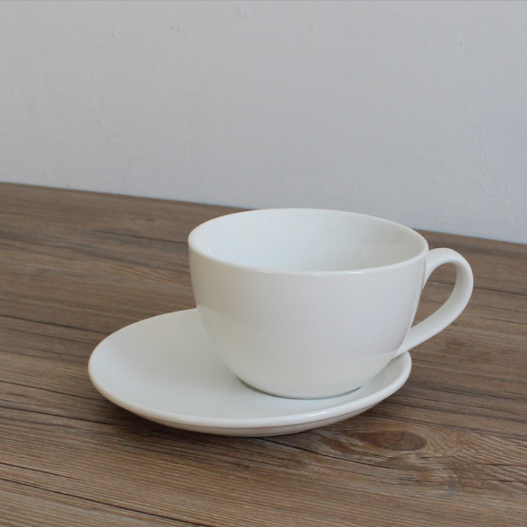 歐式陶瓷杯碟套裝 咖啡拿鐵杯大容量早餐麥片杯子點心盤 - 關閉視窗 >> 可點按圖像