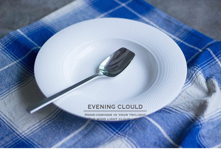 歐式純白陶瓷網格圓形西餐盤意面盤 簡約強化瓷酒店餐廳