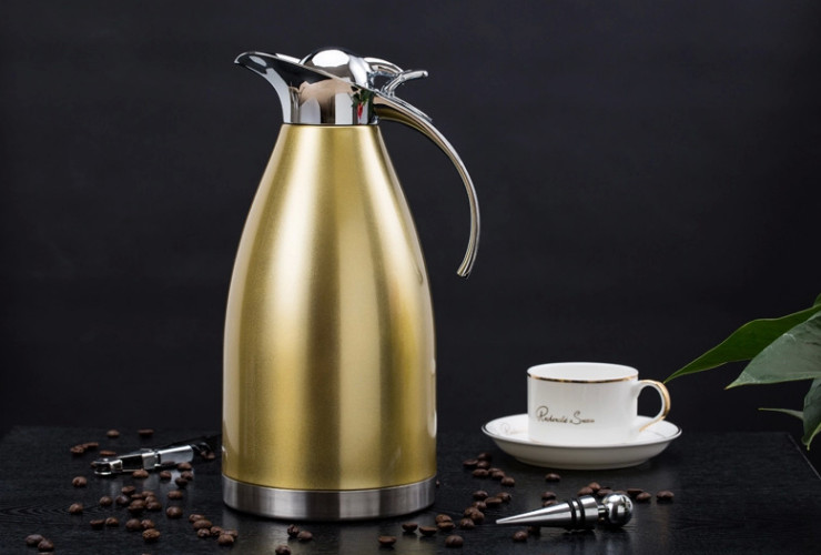 歐式全鋼真空保溫壺 不銹鋼歐式壺 雙層歐式真空咖啡壺
