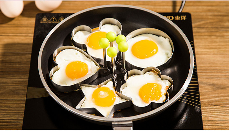 加厚不锈钢煎蛋器荷包蛋心形煎蛋模具DIY创意煎鸡蛋煎饼模型磨具
