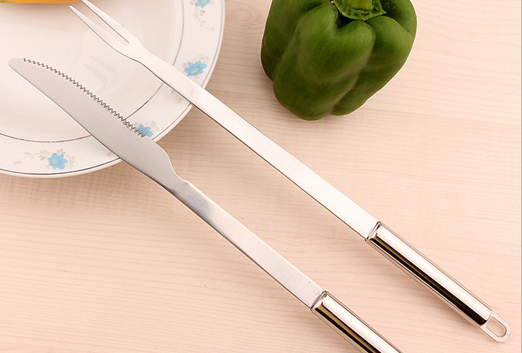 Stainless Steel Grilled Meat Fork Meat-grilling Tool