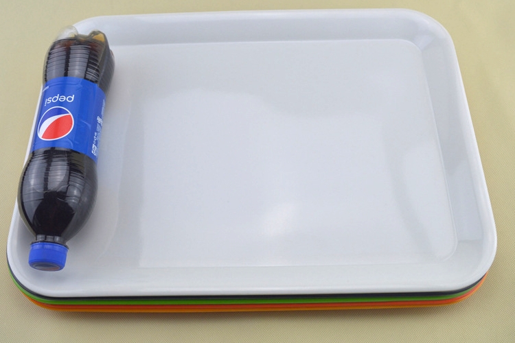 長方形塑料快餐托盤 彩色塑料端菜盤