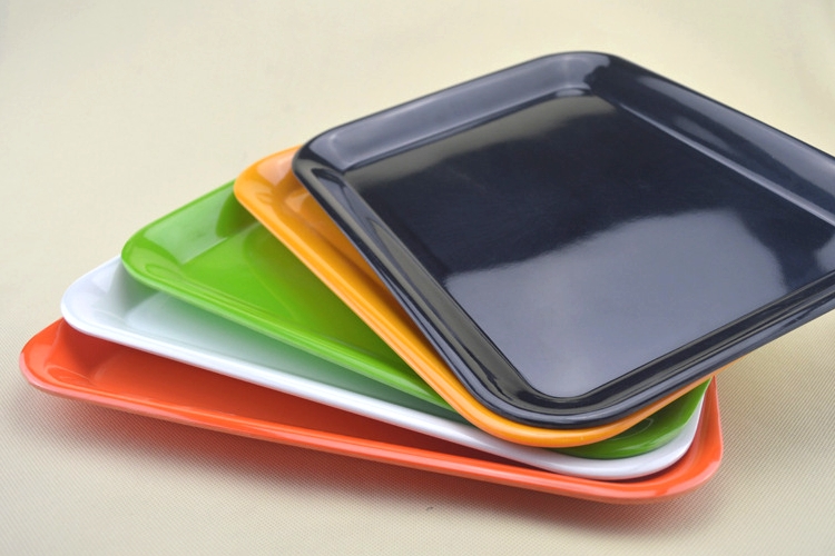 長方形塑料快餐托盤 彩色塑料端菜盤 - 關閉視窗 >> 可點按圖像