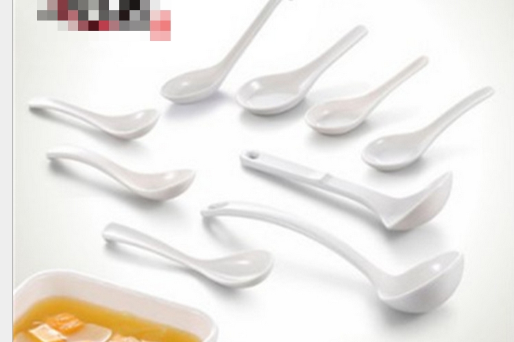 White Plastic Spoon