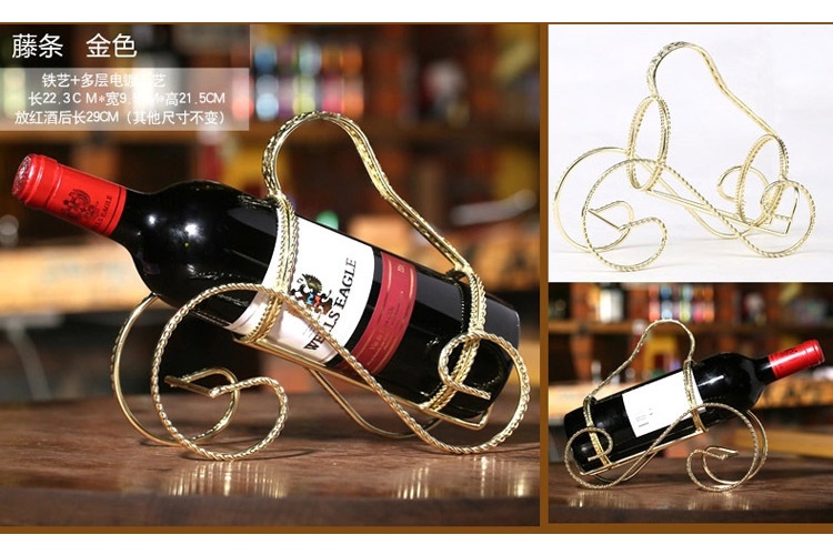 (整箱) 歐式紅酒架創意葡萄酒架子復古鐵藝擺件時尚簡約紅酒瓶架