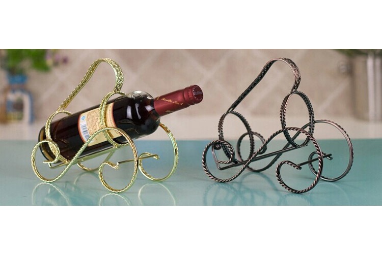 (整箱) 歐式紅酒架創意葡萄酒架子復古鐵藝擺件時尚簡約紅酒瓶架