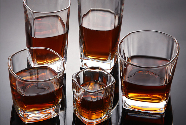 八角玻璃杯 透明水杯 茶杯 果汁杯 威士忌杯 啤酒杯