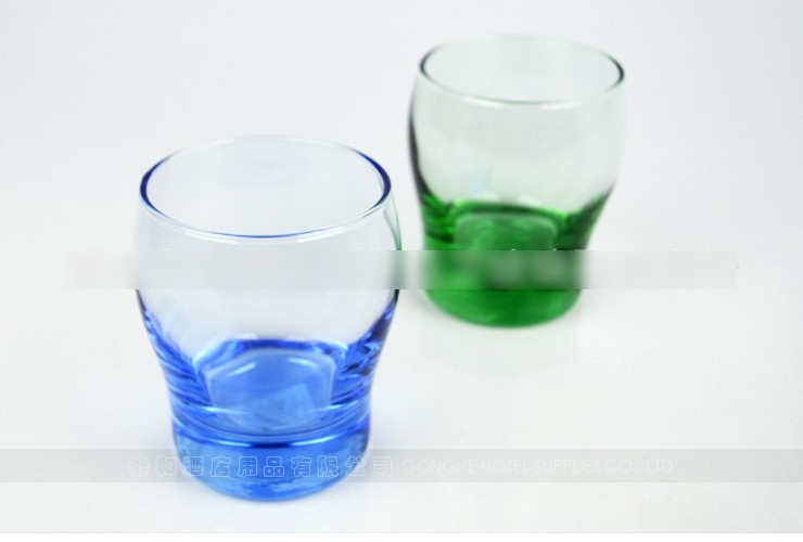 美國Libbey利比 藍色綠色水晶玻璃杯威士忌 啤酒杯 茶水杯 207ml