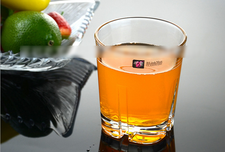 麗尊新款創意十字底玻璃杯 飲料杯 果汁杯 威士忌杯 330ml