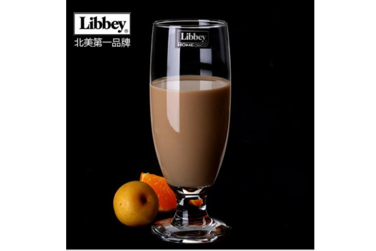 (整箱) Libbey 利比无铅玻璃高脚玻璃果汁杯 创意多功能杯啤酒杯 冷饮料杯