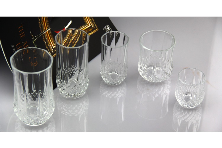 Diamond Pattern Glasses Beer Glass Mouthwash Glasses Tea Glasses KTV Hotel Use