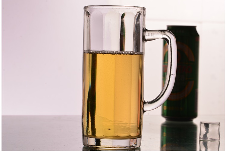 Strip Glass Beer Glass Draught Beer Handled Glasses Fruit Juice Drinks Glasses
