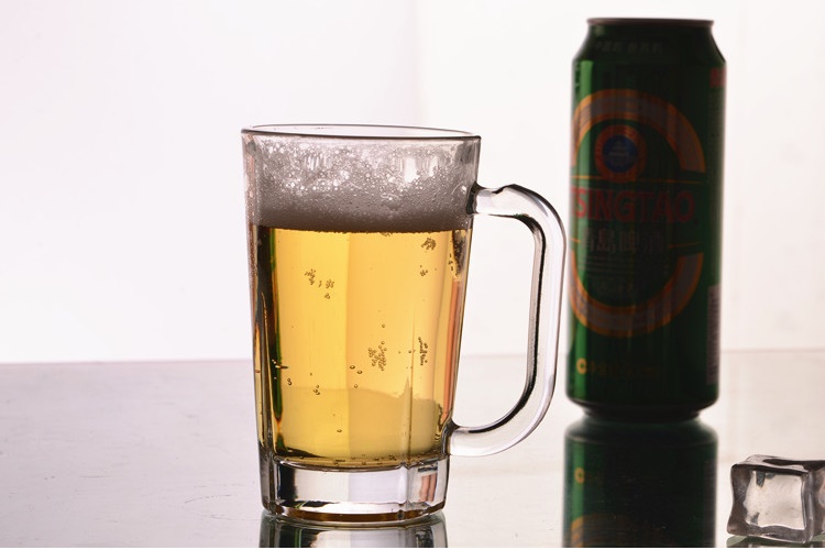 Beer Jar Handled Glasses Draught Beer Glasses Tea Drink Fruit Juice Glass