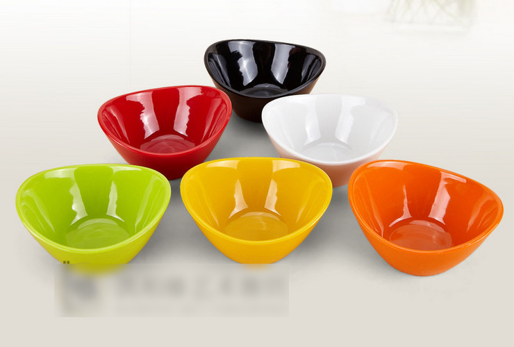 High-class A5 Melamine Ceramic-like Colorful Ingot-shaped Small Bowl Sauce Bowl Small Food Bowl