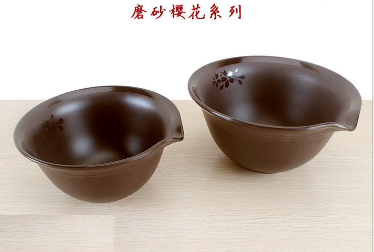 High-class A5 Melamine Brown Matte Cherry Ceramic-like Irregular-shape Bowl Soup Bowl