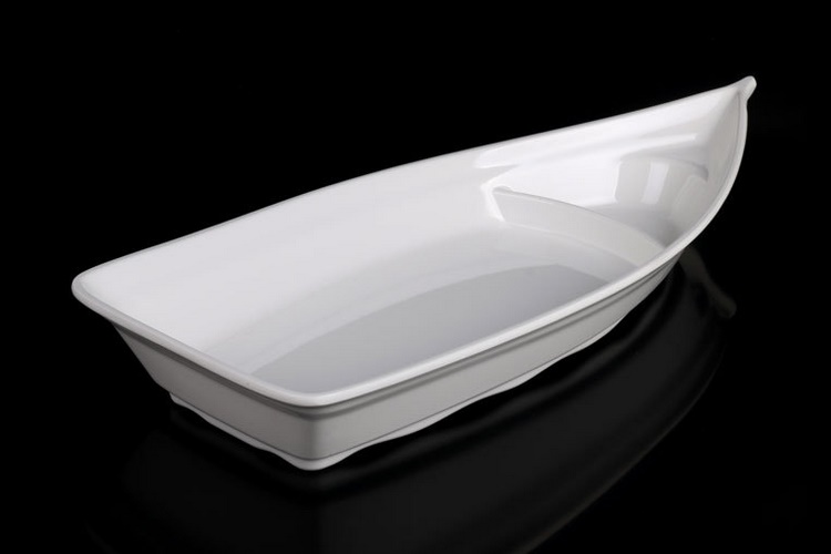 Melamine Scientific Porcelain Porcelain-like Boat-shaped Plate
