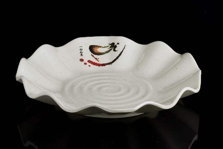 Melamine Scientific Porcelain Melamine Tableware Lotus-leaf Dish