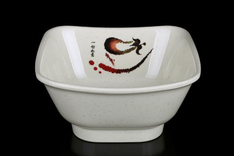 Melamine Scientific Porcelain Melamine Tableware Square Bowl Daily Soup Bowl