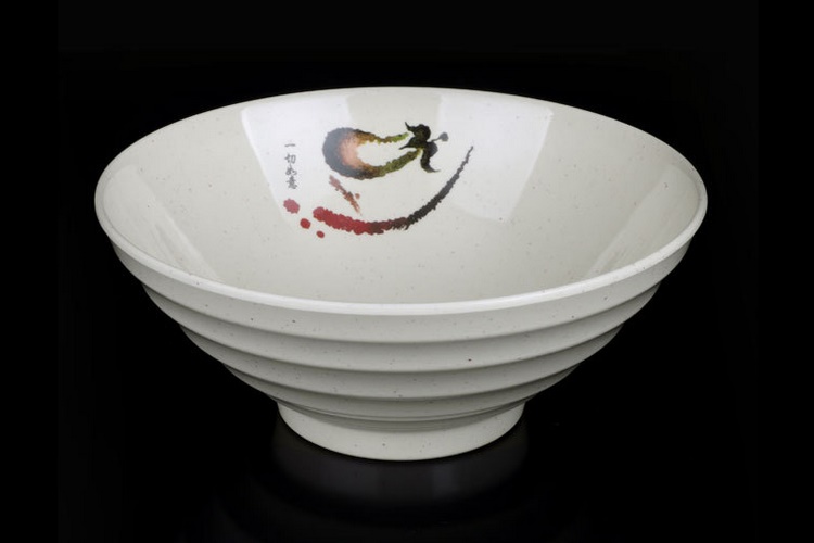 Melamine Scientific Porcelain Melamine Tableware Cone-shaped Stripe Bowl Soup Bowl Congee Bowl