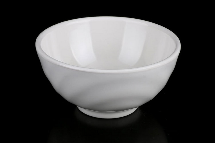 Melamine Porcelain-like Melamine Tableware Thickened Spiral-pattern Rice Bowl Round Bowl