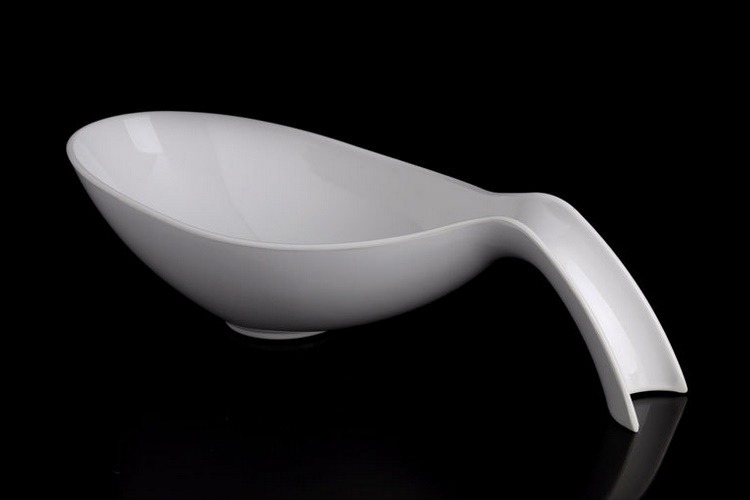 Melamine Scientific Porcelain Melamine Tableware Spoon-shaped Bowl