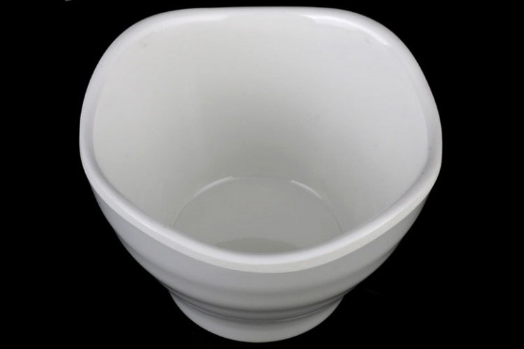 A5加厚密胺仿瓷科學瓷 創意日韓式高腳橫紋小碗 湯碗 粥碗