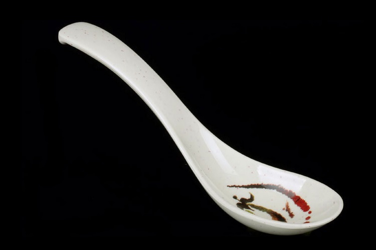 Melamine Porcelain-like Melamine Tableware Wide-handle Hooked Spoon