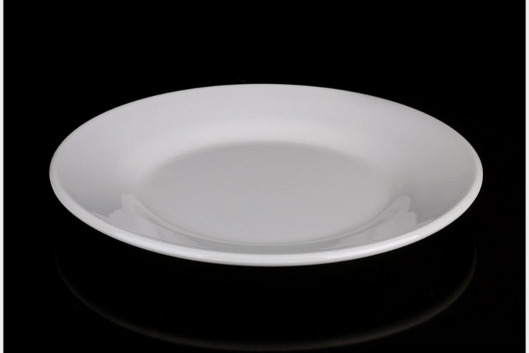 Melamine Ceramic-imitated Scientific Porcelain Shallow-style Flat-plate Plate Hotel Restaurant Snack Plate
