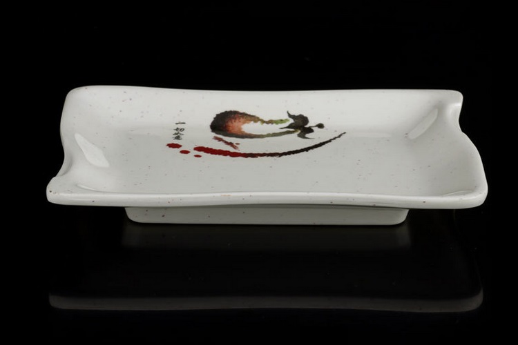 A5 Melamine Ceramic-imitated Tableware Japan-korea-style Seasoning Dish Scientific Porcelain Seasoning Dish 油Plate Long Square Plate