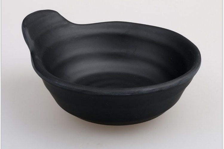 Melamine Porcelain-like Melamine Tableware Japan Korean-style Stripe Rice Bowl Thickened Sauce Bowl