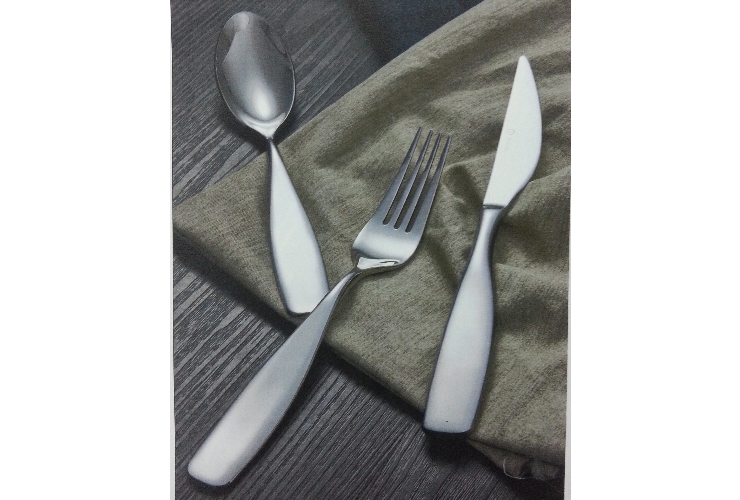 M777 High-class West Meal Stainless Steel Full Set Tableware Steak Knife Fork Spoon Round Soup Spoon