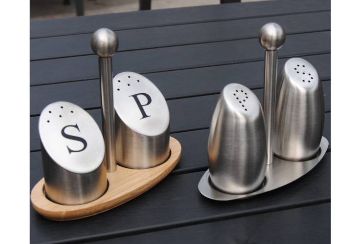 Creative Kitchen Restaurant Floor PS Stainless Steel Seasoning Salt Pepper (PS) Set
