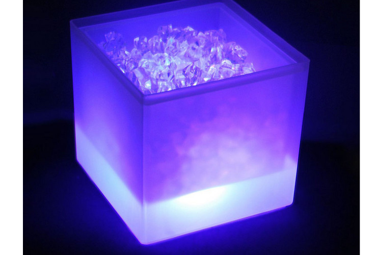 Bar KTV Square-shaped Luminous Ice Bucket Double-layer Luminous Ice Bucket