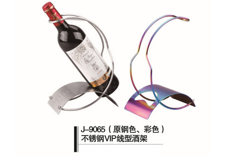 高档创意弧形不锈钢红酒架葡萄酒架 欧式可提倒酒架
