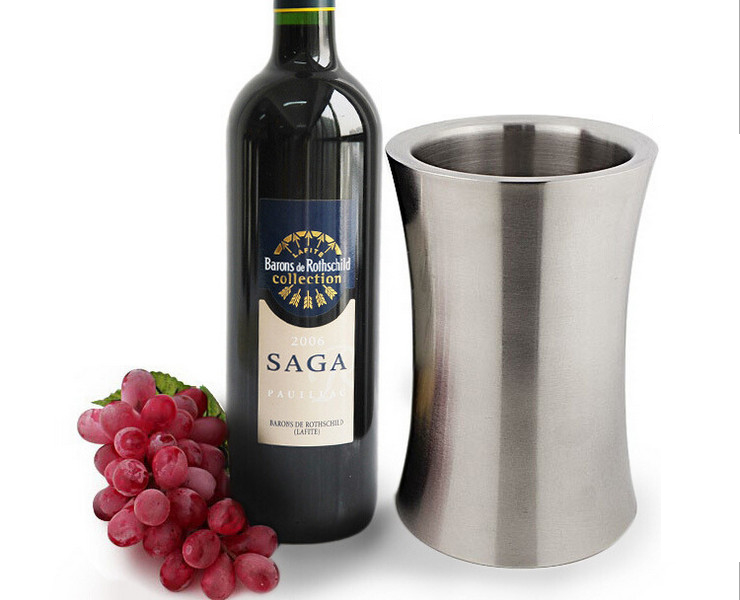 Stainless Steel Waist-shaped Champagne Wine Ice Cube Bucket