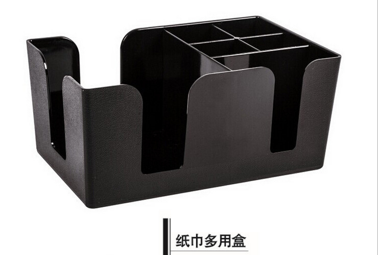 Black Plastic Multi-use Tissue Straw Dispenser