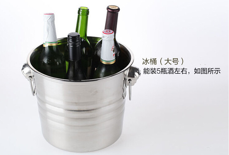 不銹鋼單層虎頭雙環冰桶 大容量啤酒桶 香檳冰桶 吐酒桶
