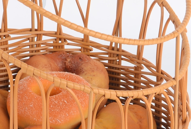 籐編油條籃框 法式麵包籃框 鏤空法棒收納籃儲物籃子
