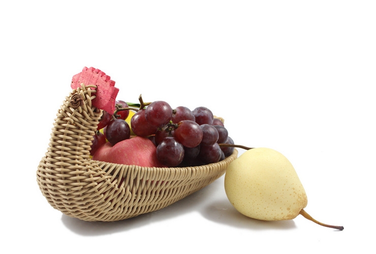 Creative Rattan-like Chick-shaped Bread Basket Fruit Nuts Basket Storage