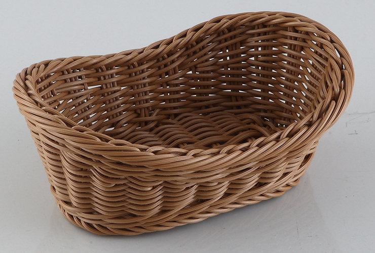 Creative Rattan-like Bread Basket Oval-Shaped Ingot Fruit Basket / Fruit Plate Decorative Rattan Basket Environmentally Friendly Materials